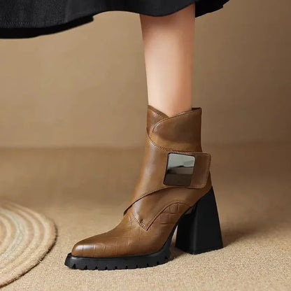 Aria Step ankle boots - Khaki