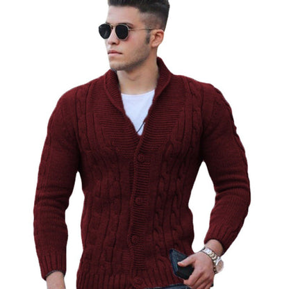 Fen Drape cardigan - Burgundy