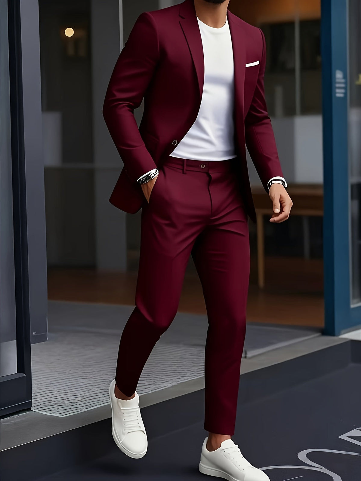 Quill Row suit - Burgundy